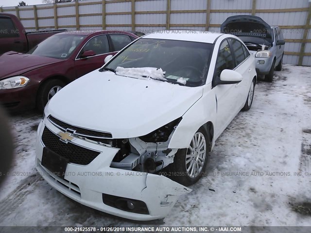 1G1PK5S9XB7302710 - 2011 CHEVROLET CRUZE ECO WHITE photo 2