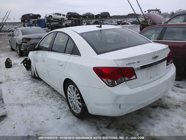 1G1PK5S9XB7302710 - 2011 CHEVROLET CRUZE ECO WHITE photo 3