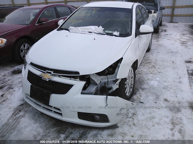 1G1PK5S9XB7302710 - 2011 CHEVROLET CRUZE ECO WHITE photo 6