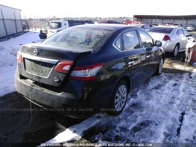 3N1AB7AP9EY208235 - 2014 NISSAN SENTRA S/SV/SR/SL BLACK photo 4