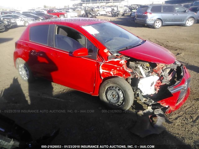 VNKKTUD34FA040751 - 2015 TOYOTA YARIS RED photo 1