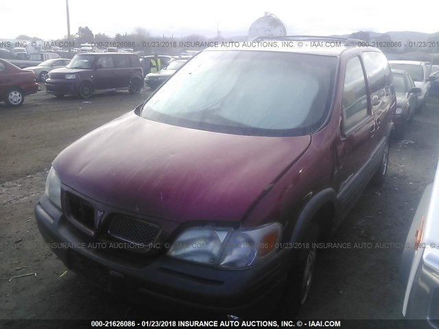 1GMDU03E4YD309774 - 2000 PONTIAC MONTANA RED photo 2