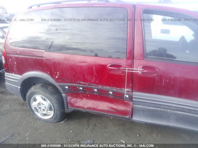 1GMDU03E4YD309774 - 2000 PONTIAC MONTANA RED photo 6