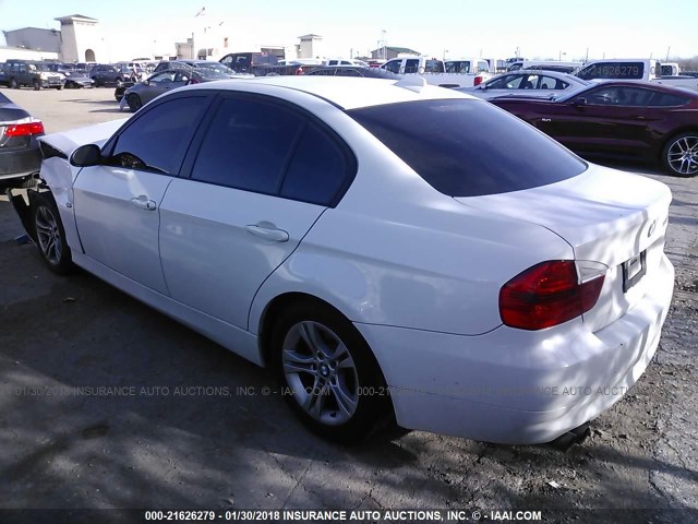 WBAVA33538KX86255 - 2008 BMW 328 WHITE photo 3