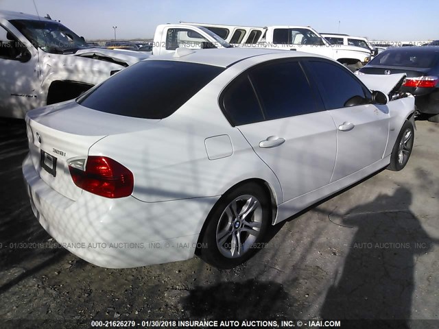 WBAVA33538KX86255 - 2008 BMW 328 WHITE photo 4