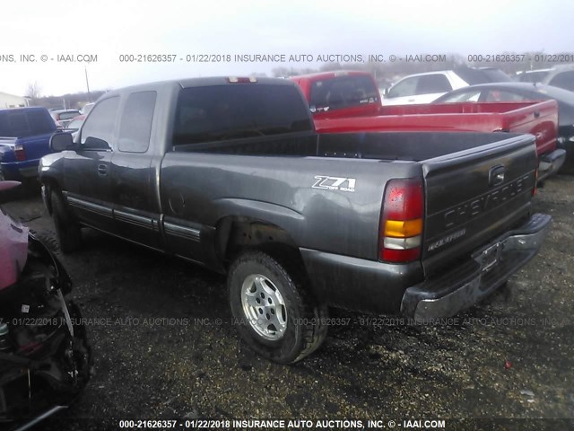 1GCEK19T92Z271981 - 2002 CHEVROLET SILVERADO K1500 GRAY photo 3