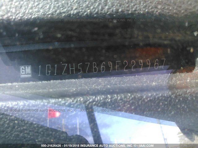 1G1ZH57B69F229967 - 2009 CHEVROLET MALIBU 1LT 浅蓝色 照片 9