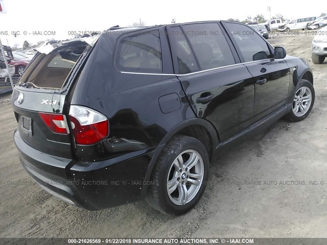 WBXPA934X6WG80211 - 2006 BMW X3 3.0I BLACK photo 4