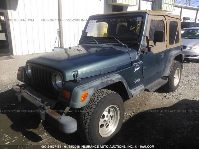 1J4FY19S0WP788088 - 1998 JEEP WRANGLER / TJ SPORT GREEN photo 2