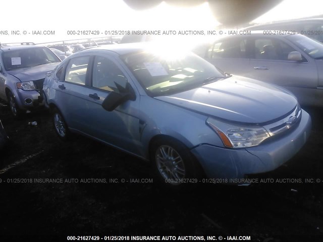 1FAHP35NX8W251630 - 2008 FORD FOCUS SE/SEL/SES Light Blue photo 1