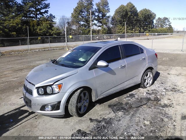 1G1JE5SB1D4227755 - 2013 CHEVROLET SONIC LTZ SILVER photo 2