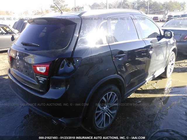 JA4AR4AW1GZ027003 - 2016 MITSUBISHI OUTLANDER SPORT SEL/GT BLACK photo 4