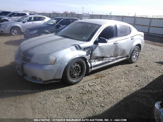 1B3CC4FB2AN186649 - 2010 DODGE AVENGER SXT SILVER photo 2