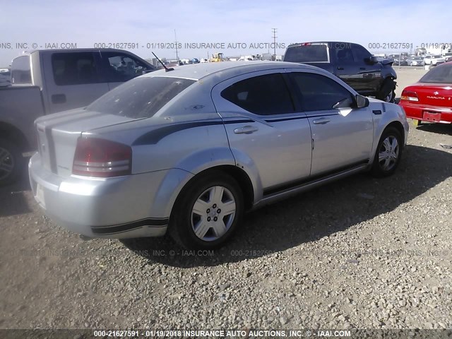 1B3CC4FB2AN186649 - 2010 DODGE AVENGER SXT SILVER photo 4