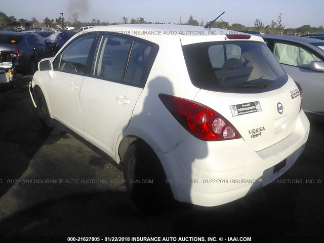 3N1BC13E78L352698 - 2008 NISSAN VERSA S/SL WHITE photo 3