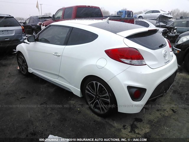 KMHTC6AEXGU268411 - 2016 HYUNDAI VELOSTER TURBO WHITE photo 3