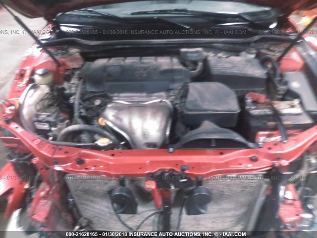 4T1BF3EKXBU179870 - 2011 TOYOTA CAMRY SE/LE/XLE RED photo 10
