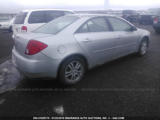 1G2ZG528254145886 - 2005 PONTIAC G6 SILVER photo 4