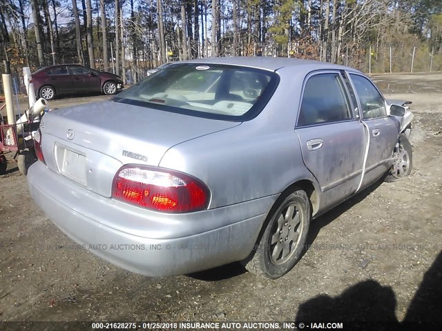 1YVGF22C725304393 - 2002 MAZDA 626 LX SILVER photo 4