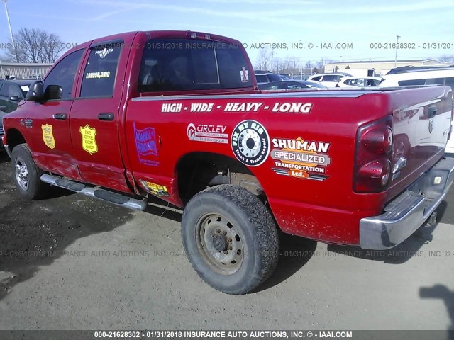 3D7KS28AX8G205611 - 2008 DODGE RAM 2500 ST/SLT RED photo 3