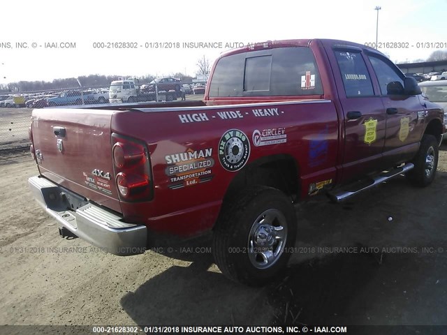 3D7KS28AX8G205611 - 2008 DODGE RAM 2500 ST/SLT RED photo 4