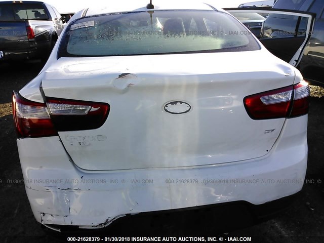 KNADM4A31E6350552 - 2014 KIA RIO LX Սպիտակ լուսանկար 6