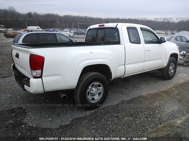 5TFRX5GN9HX076871 - 2017 TOYOTA TACOMA ACCESS CAB/SR/SR5 თეთრი ფოტო 4