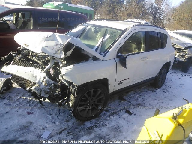 1C4NJDBBXHD100992 - 2017 JEEP COMPASS SPORT WHITE photo 2