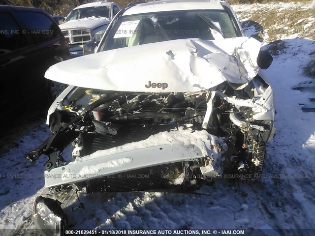 1C4NJDBBXHD100992 - 2017 JEEP COMPASS SPORT WHITE photo 6