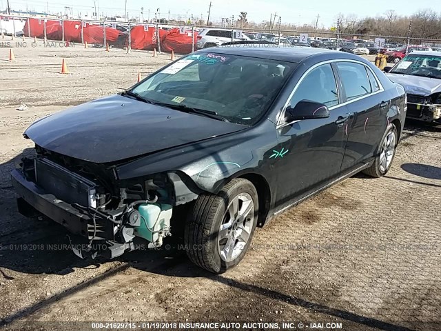 1G1ZC5EB1AF300790 - 2010 CHEVROLET MALIBU 1LT BLACK photo 2
