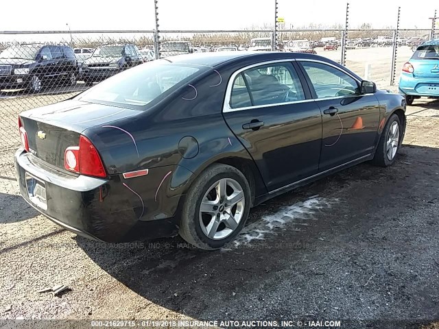 1G1ZC5EB1AF300790 - 2010 CHEVROLET MALIBU 1LT BLACK photo 4