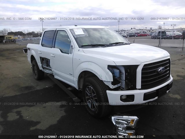 1FTEW1EP5HFB63106 - 2017 FORD F150 SUPERCREW WHITE photo 1