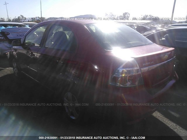 KL1TD5DE0BB134879 - 2011 CHEVROLET AVEO LS/LT 红色 照片 3