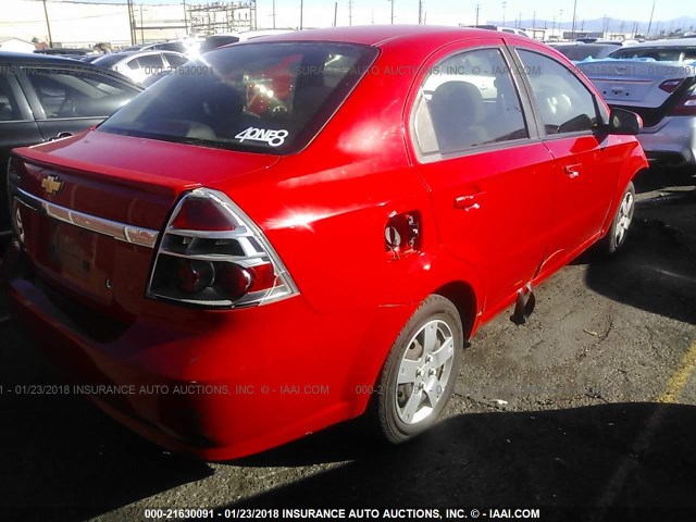 KL1TD5DE0BB134879 - 2011 CHEVROLET AVEO LS/LT 红色 照片 4