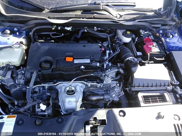 19XFC2F79HE060671 - 2017 HONDA CIVIC EX BLUE photo 10
