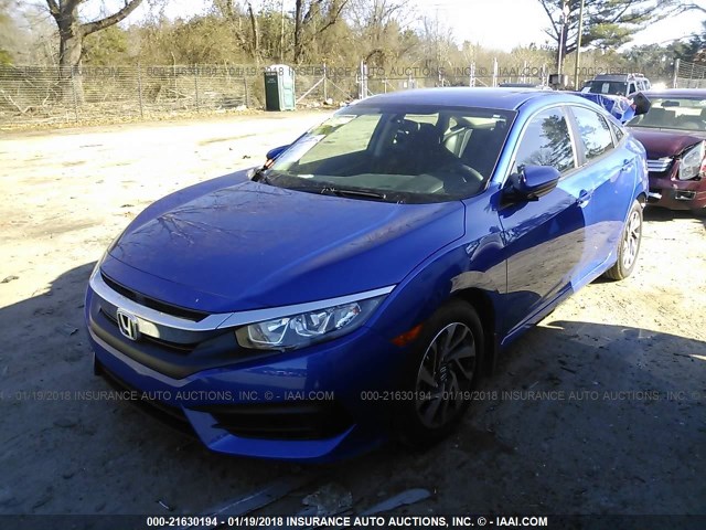 19XFC2F79HE060671 - 2017 HONDA CIVIC EX BLUE photo 2