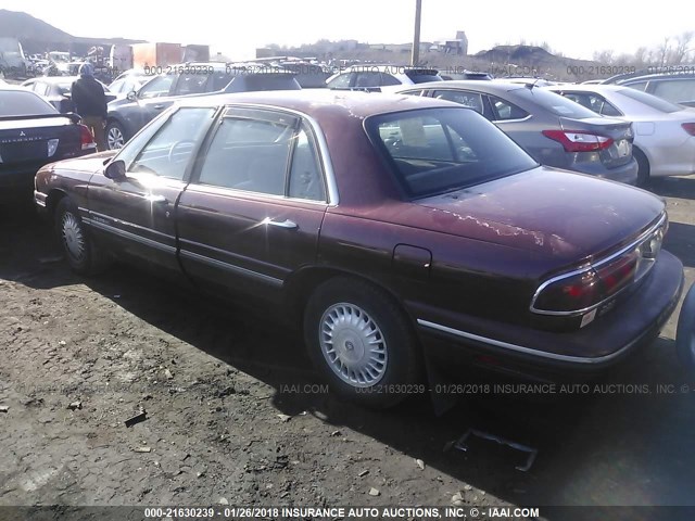 1G4HP52K5VH541219 - 1997 BUICK LESABRE CUSTOM MAROON photo 3