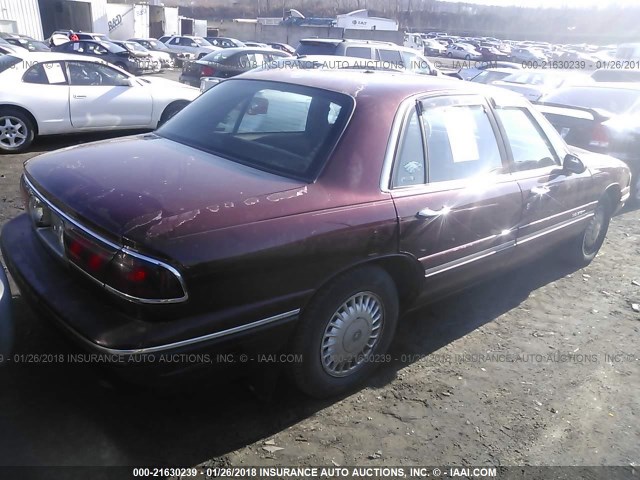 1G4HP52K5VH541219 - 1997 BUICK LESABRE CUSTOM MAROON photo 4