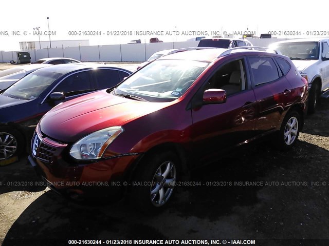 JN8AS58V69W166601 - 2009 NISSAN ROGUE S/SL RED photo 2