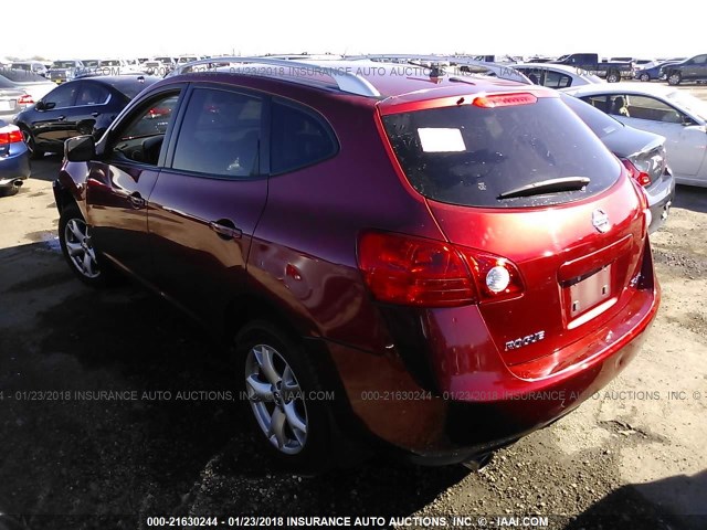 JN8AS58V69W166601 - 2009 NISSAN ROGUE S/SL RED photo 3