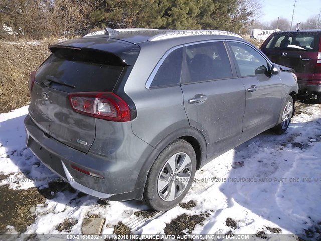 KNDCB3LC5H5060305 - 2017 KIA NIRO FE/LX GRAY photo 4