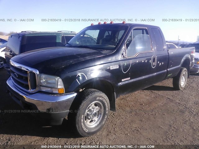 1FTSX31P74EB15804 - 2004 FORD F350 SRW SUPER DUTY BLACK photo 2