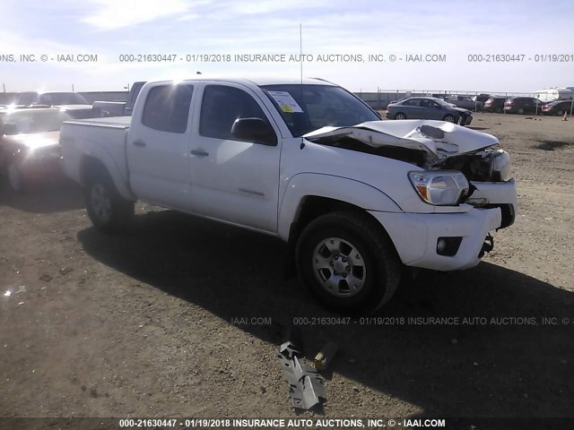 5TFLU4EN0DX059429 - 2013 TOYOTA TACOMA DOUBLE CAB WHITE photo 1