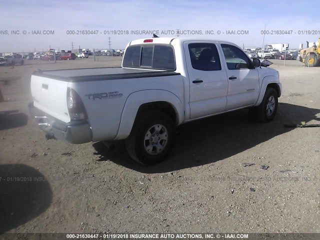 5TFLU4EN0DX059429 - 2013 TOYOTA TACOMA DOUBLE CAB თეთრი ფოტო 4