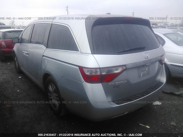 5FNRL5H6XCB036689 - 2012 HONDA ODYSSEY EXL SILVER photo 3