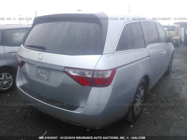 5FNRL5H6XCB036689 - 2012 HONDA ODYSSEY EXL ვერცხლისფერი ფოტო 4