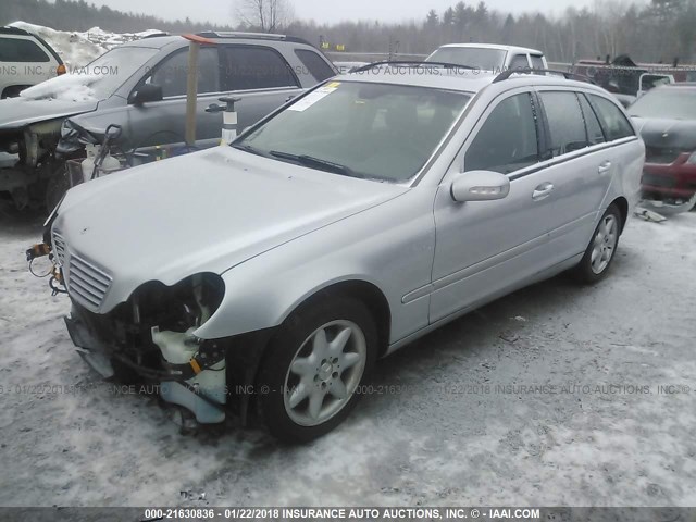 WDBRH81J14F518867 - 2004 MERCEDES-BENZ C 240 SPORTWAGON 4MATIC SILVER photo 2