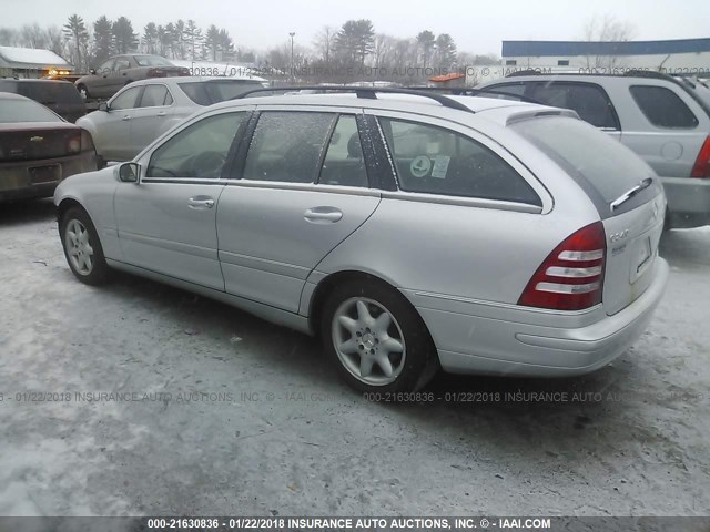 WDBRH81J14F518867 - 2004 MERCEDES-BENZ C 240 SPORTWAGON 4MATIC SILVER photo 3