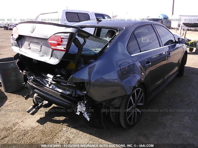 3VW5S7AJ2EM362140 - 2014 VOLKSWAGEN JETTA GLI GRAY photo 4