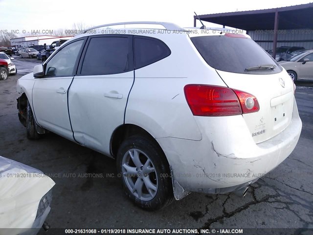 JN8AS58T98W003437 - 2008 NISSAN ROGUE S/SL WHITE photo 3